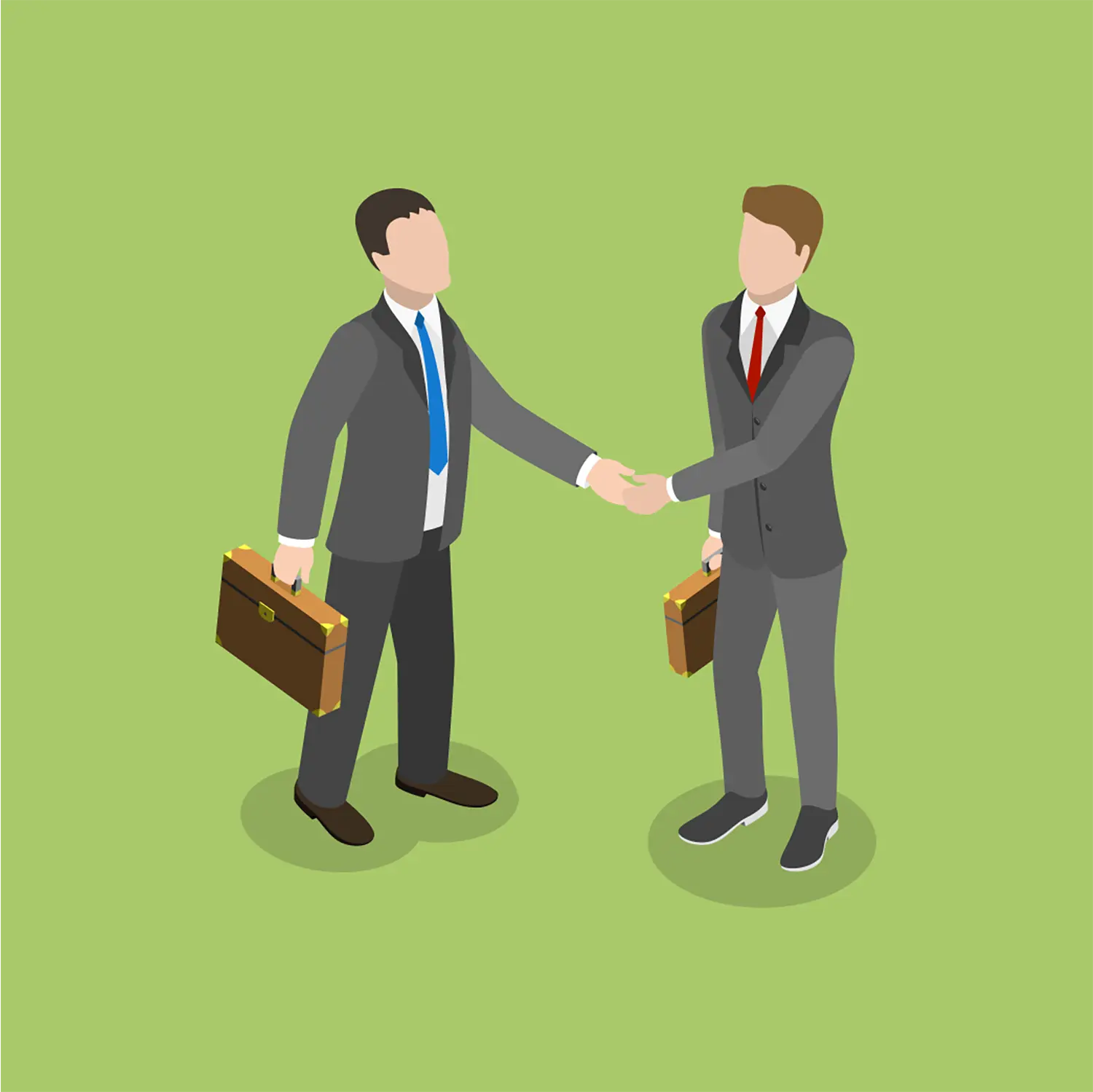 Two businessmen shaking hands